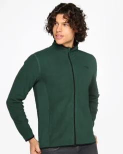 ON SPIRIT - PILE UOMO  FULL ZIP VERDE - EMILIO