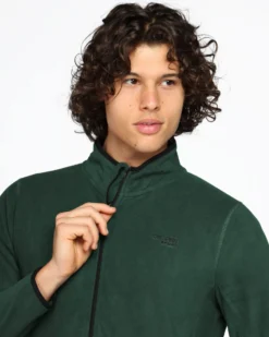 ON SPIRIT - PILE UOMO FULL ZIP VERDE - EMILIO