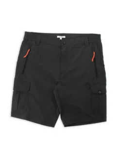 ON SPIRIT - SHORT CARGO CON TASCONI NERO CON DETTAGLI ARANCIONE FLUO E NERI, SANCHO