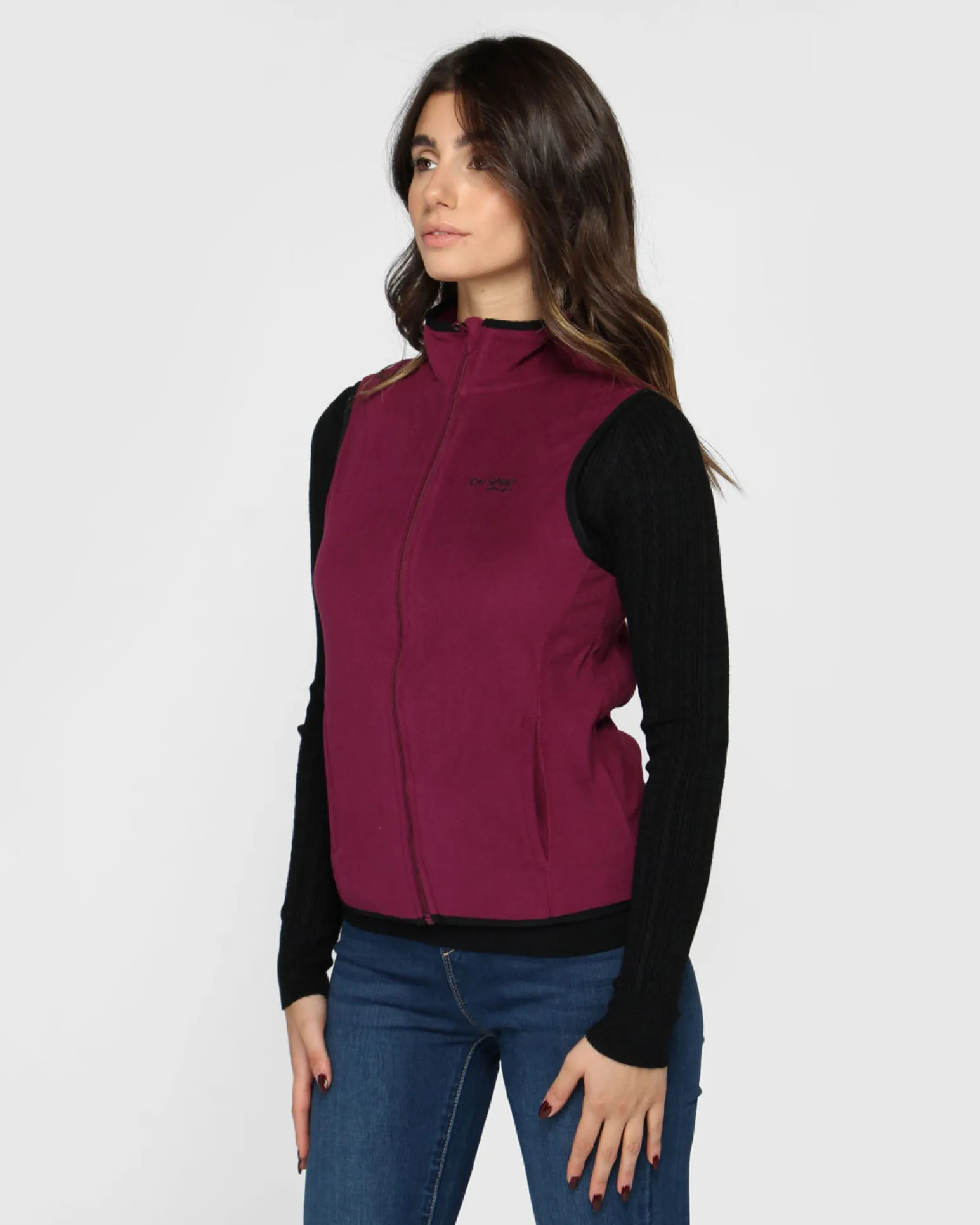 ON SPIRIT - SMANICATO IN PILE DONNA FULL ZIP PORPORA - LUCIA