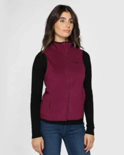 ON SPIRIT - SMANICATO IN PILE DONNA FULL ZIP PORPORA - LUCIA