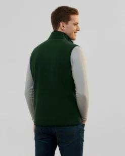 ON SPIRIT - SMANICATO IN PILE  UOMO FULL ZIP VERDE SCURO -  SIMONE