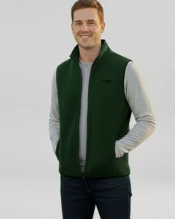 ON SPIRIT - SMANICATO IN PILE  UOMO FULL ZIP VERDE SCURO -  SIMONE