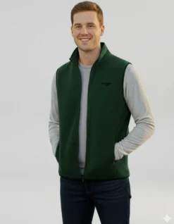 ON SPIRIT - SMANICATO IN PILE  UOMO FULL ZIP VERDE SCURO -  SIMONE