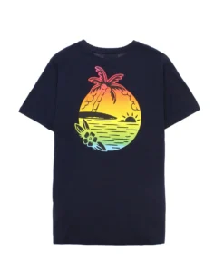 ON SPIRIT - T-shirt girocollo da uomo blu con stampa posteriore