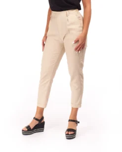 PANTALONE TASCA AMERICA LINO-VISCOSA