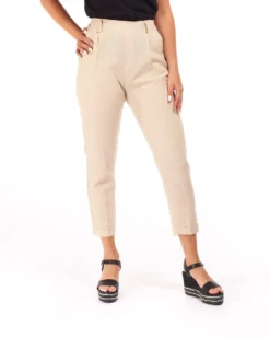 PANTALONE TASCA AMERICA LINO-VISCOSA