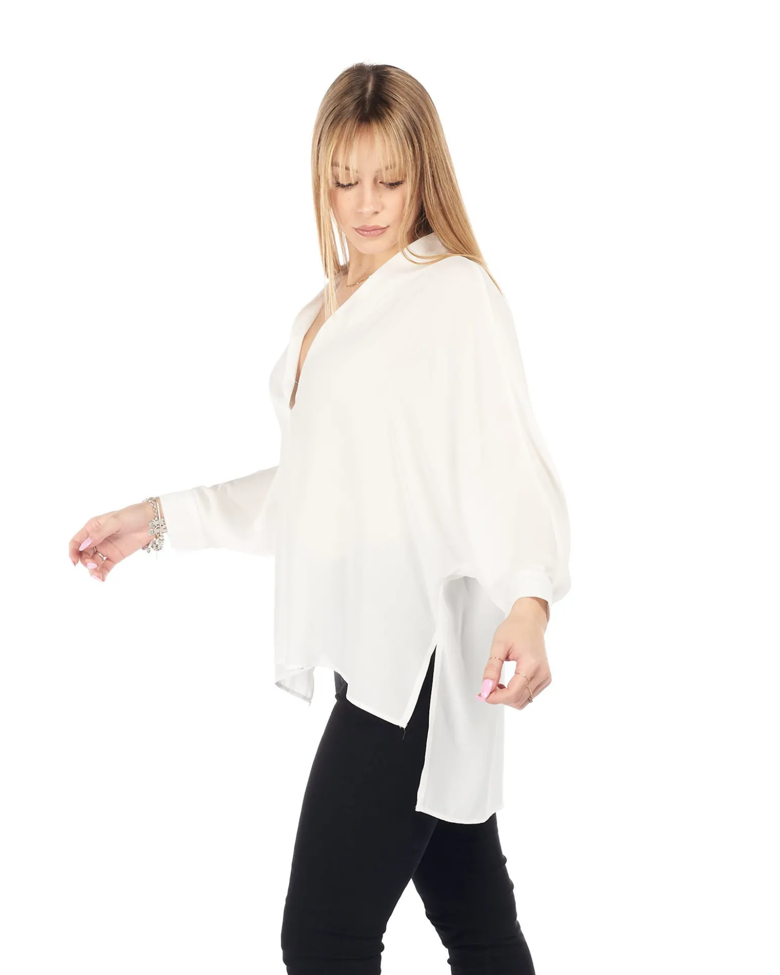 PAQUITA - CAMICIA MANICA LUNGA SCOLLO V