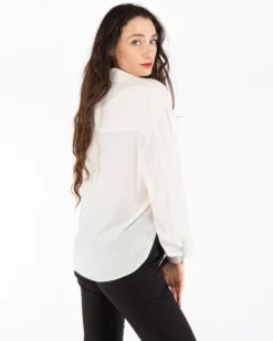 PAQUITA - CAMICIA MANICA LUNGA PATTINE STONDATA