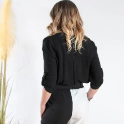 PAQUITA - CAMICIA MANICA 3/4 SCOLLO V