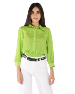 PAQUITA - CAMICIA MANICA 3/4 UNITO BOTTONI ORO
