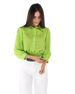 PAQUITA - CAMICIA MANICA 3/4 UNITO BOTTONI ORO