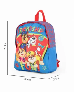 PAW PATROL - Zaino piccolo blu e rosso con stampa frontale