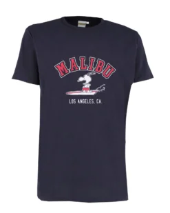 PEANUTS - Tshirt blu da uomo con stampa "Malibu Snoopy" -  JL052530