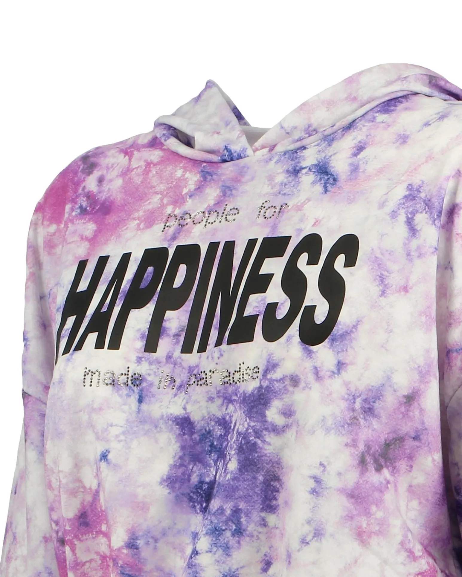PEOPLE FOR HAPPINESS MADE IN PARADISE - FELPA CON CAPPUCCIO