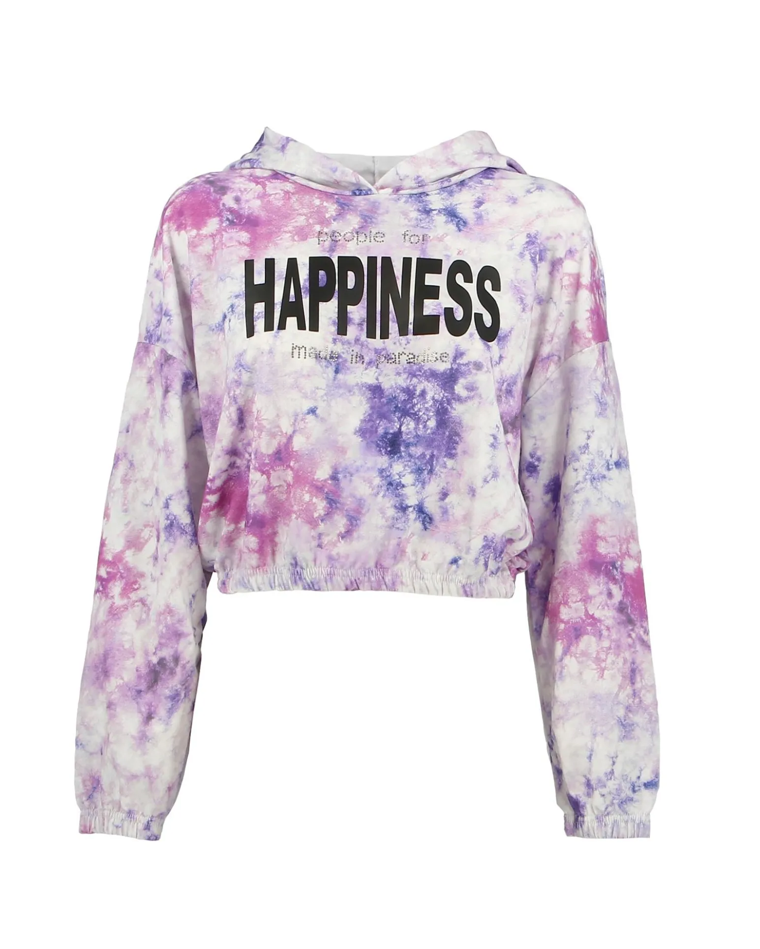 PEOPLE FOR HAPPINESS MADE IN PARADISE - FELPA CON CAPPUCCIO