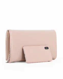 Pochette cipria in vernicecon patta - MADE IN ITALY