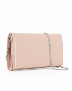 Pochette cipria in vernicecon patta - MADE IN ITALY