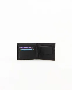 Portafoglio uomo nero in VERA PELLE, con ribaltina, porta carte e portamonete - you young Coveri