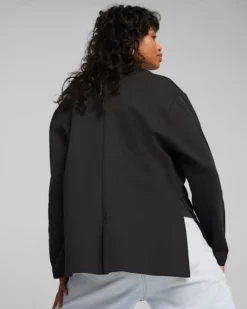 PUMA - Blazer da donna nero con chiusura a bottoni