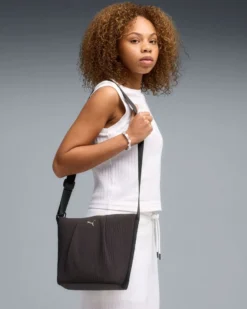 PUMA - BORSA A SECCHIELLO ZIPPED BUCKET BAG NERA DA DONNA, 092181-01