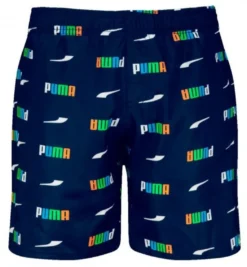 PUMA - BOXER MARE DA BAMBINO SWIM PRINTED LOGO MID NAVY - 701225813_001