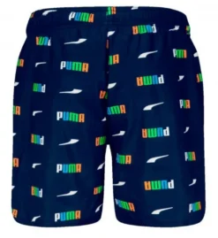 PUMA - BOXER MARE DA BAMBINO SWIM PRINTED LOGO MID NAVY - 701225813_001