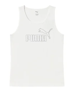 PUMA - CANOTTA BIANCA ESSENTIAL LOGO TANK RHINESTONE DA DONNA, 693864-02