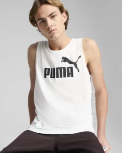 PUMA - CANOTTA BIANCA ESS NO. 1 LOGO TANK DA UOMO - 682544-02