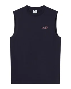 PUMA - CANOTTA BLU TANK SMALL LOGO DA UOMO - 688914-16