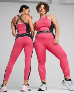 PUMA - Canotta da allenamento rosa e nera