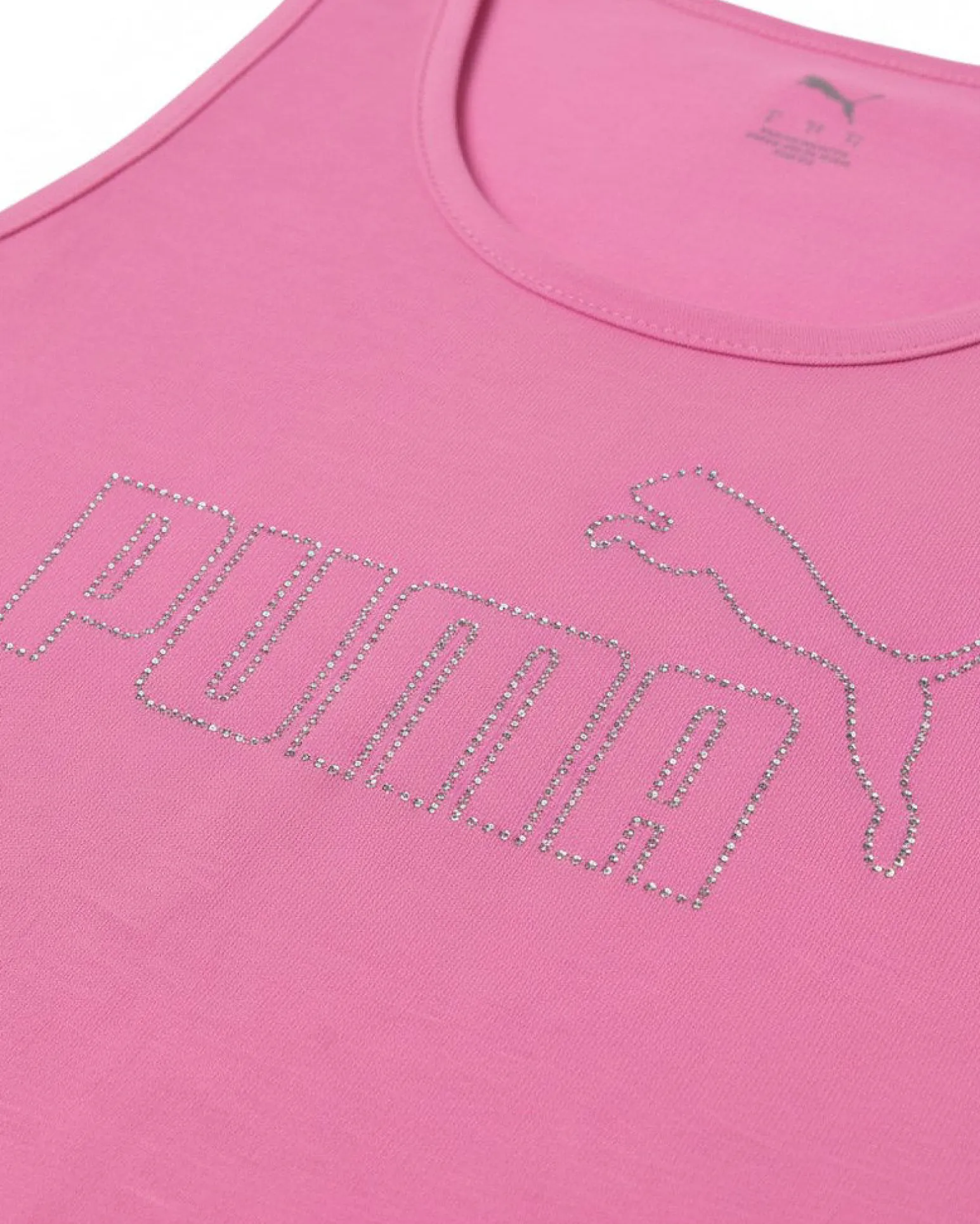 PUMA - CANOTTA FUXIA ESSENTIAL LOGO TANK RHINESTONE DA DONNA, 693864-74