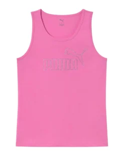 PUMA - CANOTTA FUXIA ESSENTIAL LOGO TANK RHINESTONE DA DONNA, 693864-74