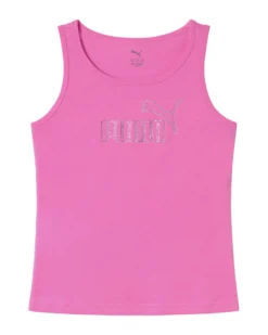 PUMA -CANOTTA JUNIOR (7 - 16 ANNI) ROSA MALVA  ESS LOGO TANK RHINESTONE, 693911-74