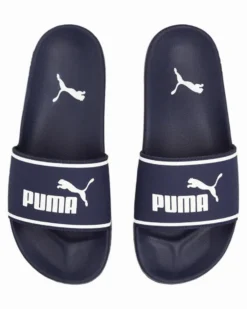 PUMA - CIABATTE JUNIOR LEADCAT 2.0 GS BLU CON DETTAGLI BIANCHI DAL 35.5 AL 39, 384434-03
