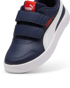 PUMA COURTFLEX V3 V PS - SCARPA BLU/ROSSA/BIANCA, NUMERATA 28/35 - 397642-03