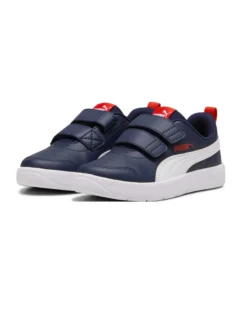 PUMA COURTFLEX V3 V PS - SCARPA BLU/ROSSA/BIANCA, NUMERATA 28/35 - 397642-03