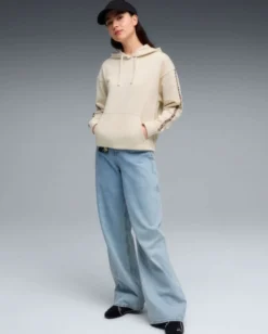 PUMA - FELPA BEIGE CON CAPPUCCIO DA DONNA ESSENTIAL ANIMAL 691822-87