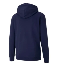 PUMA - Felpa blu da uomo con zip frontale e cappuccio