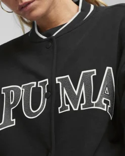 PUMA - Felpa bomber comfort fit nera da donna