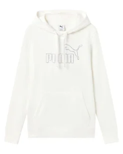 PUMA - FELPA  CON CAPPUCCIO BIANCA ESSENTIAL  RHINESTONE DA DONNA, 693555-02