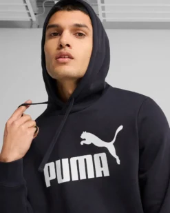 PUMA - FELPA CON CAPPUCCIO BLU ESSENTIAL N.1 LOGO HD DA UOMO, 682570-16