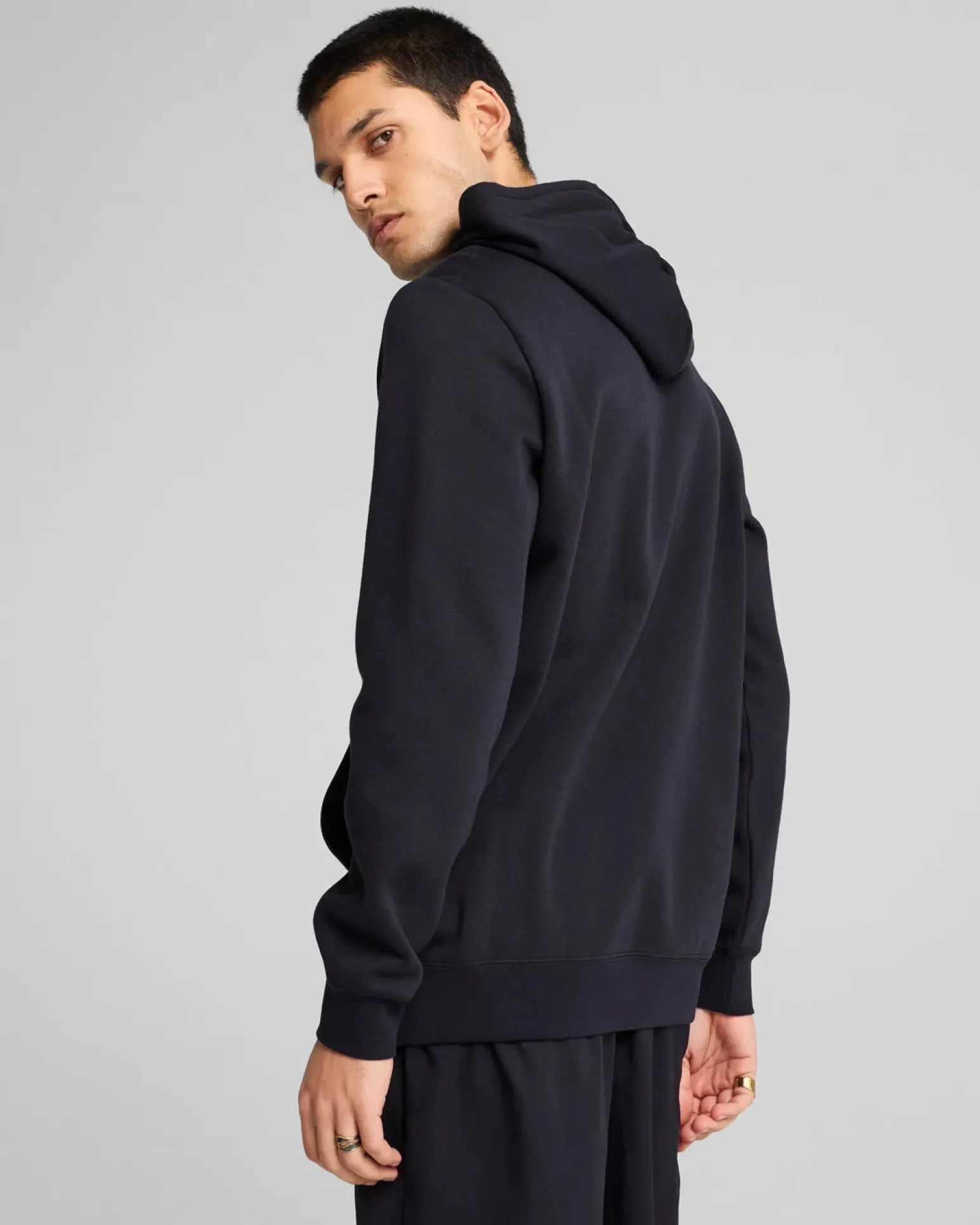 PUMA - FELPA CON CAPPUCCIO BLU ESSENTIAL N.1 LOGO HD DA UOMO, 682570-16