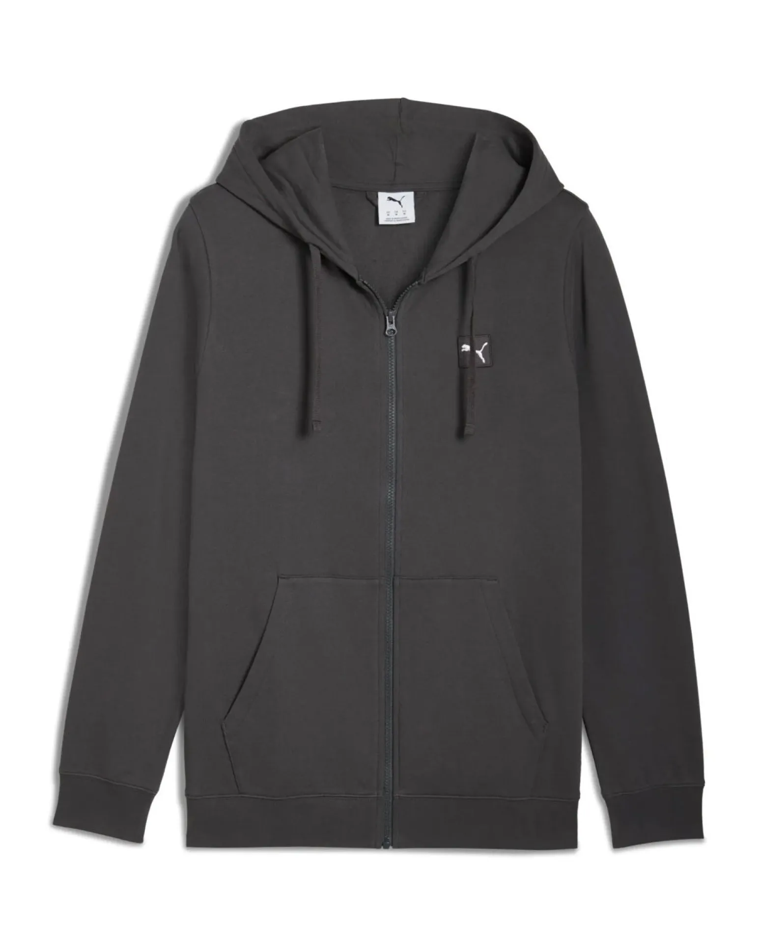 PUMA -FELPA CON CAPPUCCIO FULL ZIP GRIGIA ESSENTIAL ELEVATED FZ HD DA UOMO, 688255-44