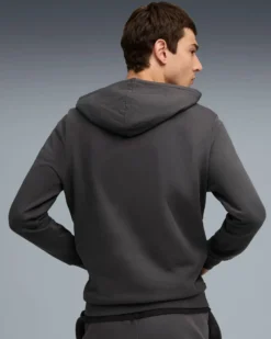 PUMA -FELPA CON CAPPUCCIO FULL ZIP GRIGIA ESSENTIAL ELEVATED FZ HD DA UOMO, 688255-44