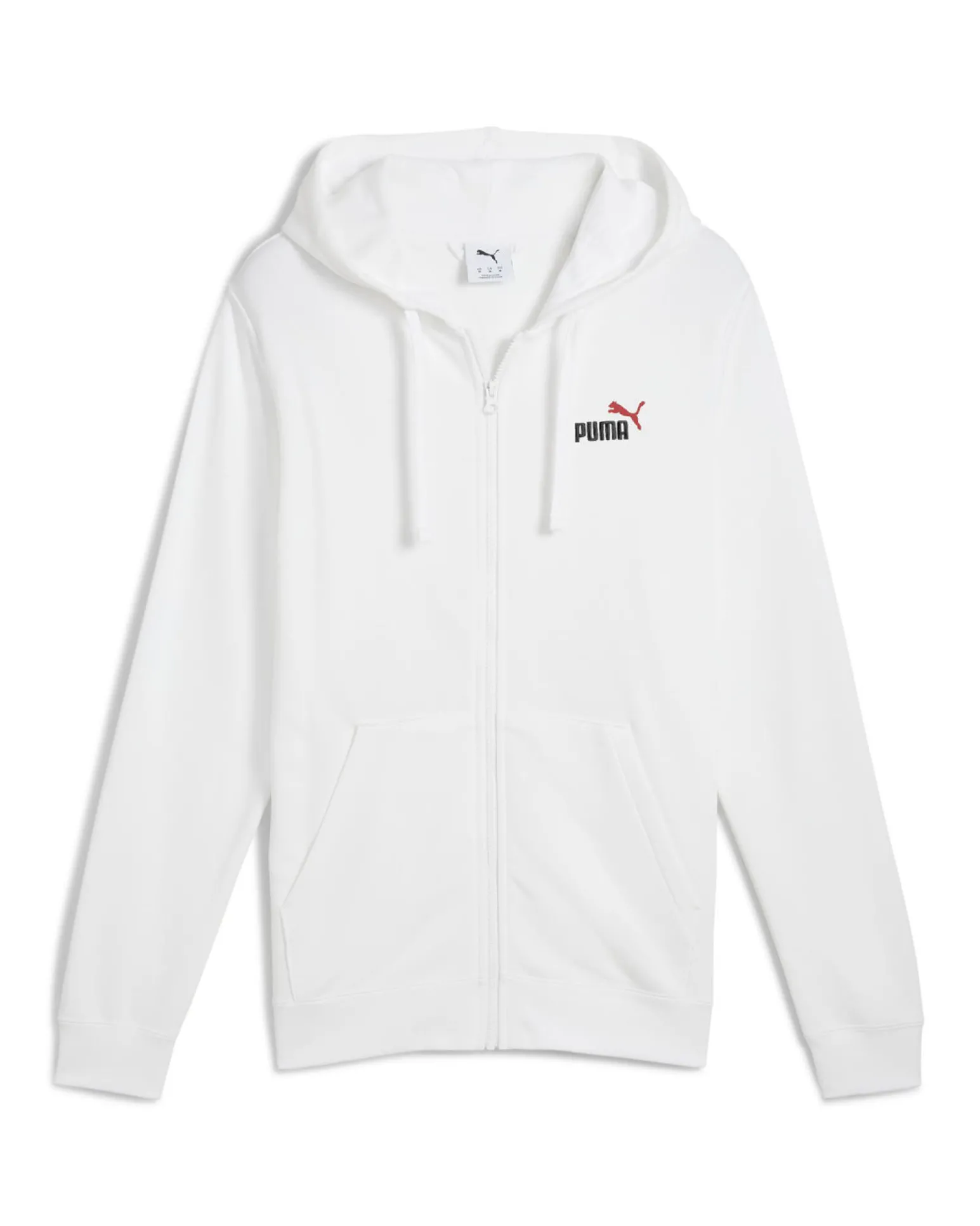 PUMA - FELPA CON CAPPUCCIO FULL ZIP BIANCA ESSENTIAL 2 COLOR SMALL N.1 DA DONNA , 684721-02