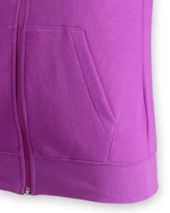 PUMA - FELPA CON CAPPUCCIO FULL ZIP FUXIA ESSENTIAL+TEXTURED FOIL DA DONNA , 689088-89