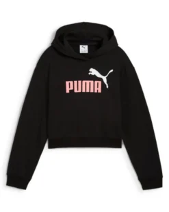 PUMA - FELPA CON CAPPUCCIO JUNIOR (7-16 ANNI) ESSENTIAL 2 COLOR NO.1 LOGO NERA, 686072-51