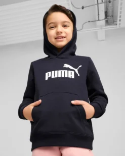 PUMA – FELPA CON CAPPUCCIO KIDS BLU -  684931-16