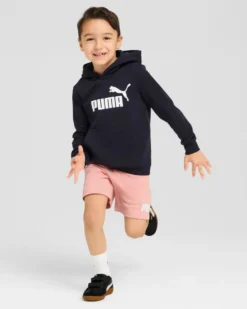 PUMA – FELPA CON CAPPUCCIO KIDS BLU -  684931-16
